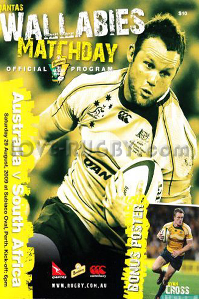 2009 Australia v South Africa  Rugby Programme